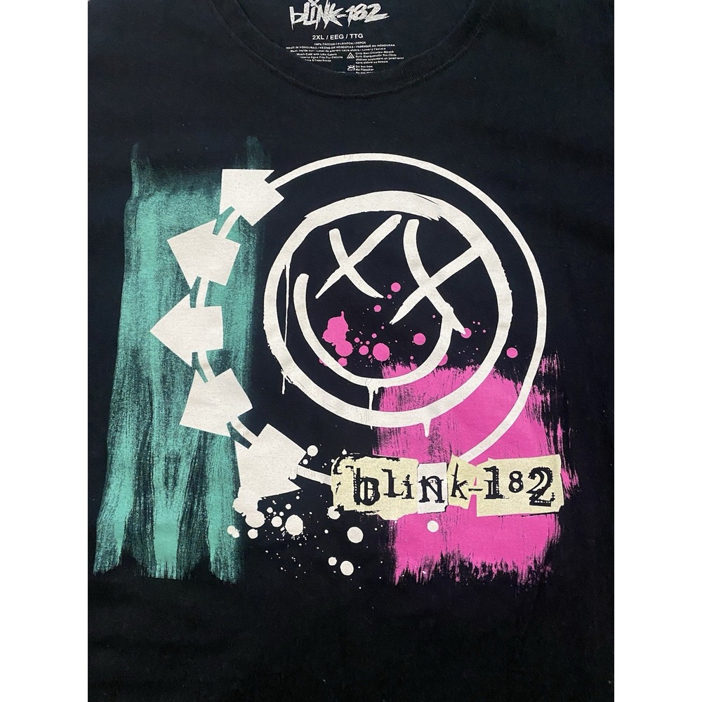 Blink 182 T Shirt Black Sz‎ 2XL Men's Pop Punk Rock Band